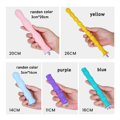 Wooden Claw Grinding Stick for Parrots – Bird Perching Sand Bar, Teeth Bites Toy for Parakeets, Cage Accessories