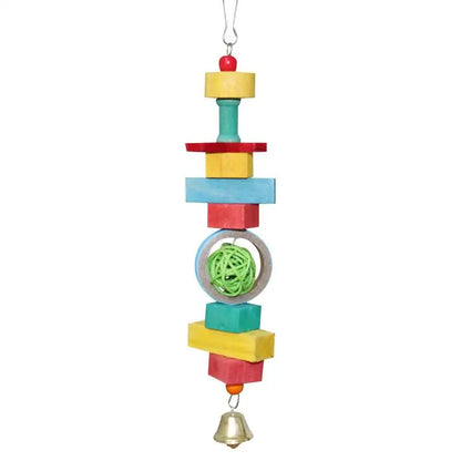 Parrot Chewing Toy – Multi-Purpose Bite Skewer Pendant for Bird Cage, Teething Toy for Lovebirds, Medium Parrots, Cockatiels, and Budgies