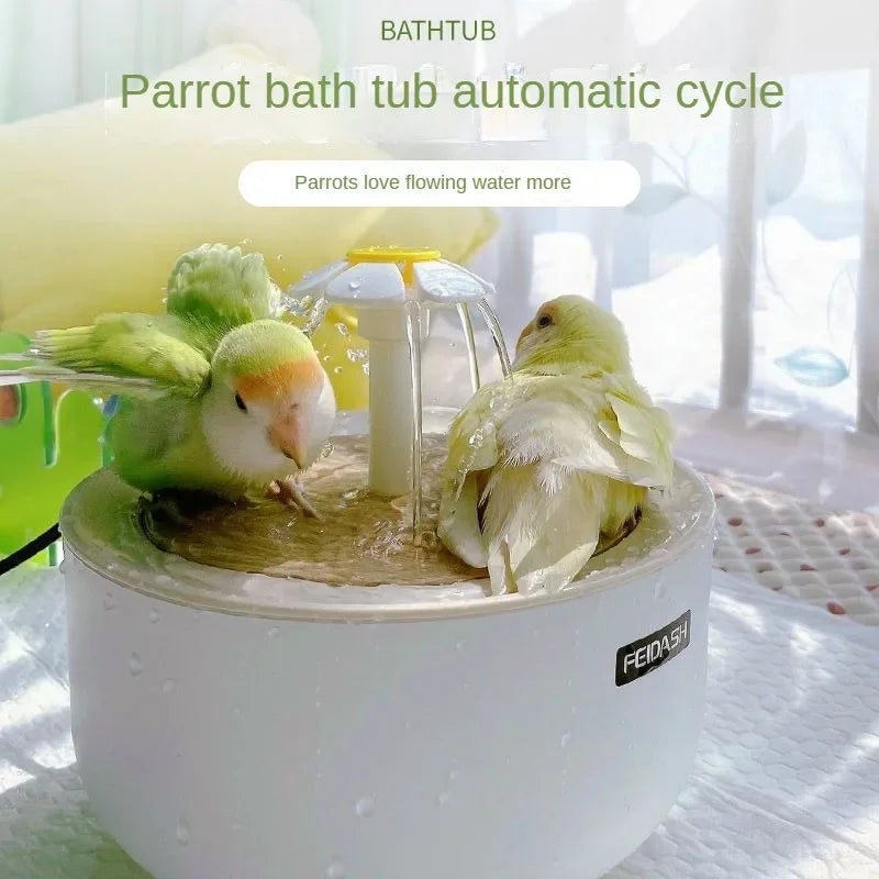 Automatic Bird Bath – Large Tub for Parrots, Budgies, Starlings, Phoenix & Peony Birds | Bird Bath Supplies & Toys