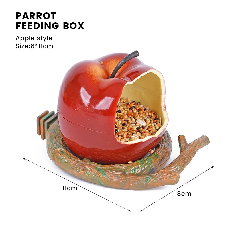 Fruit-Shaped Bird Feeding Bowl – Parrot Water and Food Container, Small Animal Drinking Cup, Cage Accessories