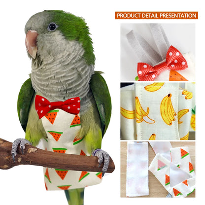 Cute Parrot Diaper – Washable Physiological Nappy for Small, Medium, and Large Birds, Flight Suit for Cockatiels, Pigeons, and Pet Birds