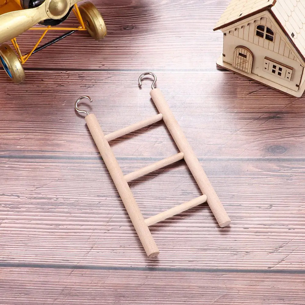 DIY Handcrafted Birdcage Wood Parrot Climbing Ladder – Hamster Toy and Bird Supplies