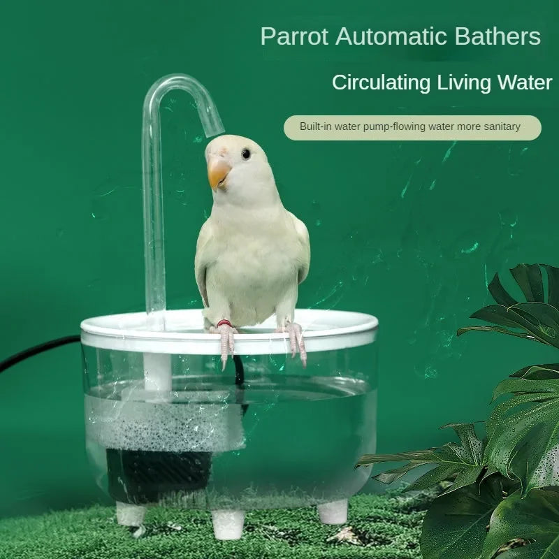 Automatic Bird Bath – Large Tub for Parrots, Budgies, Starlings, Phoenix & Peony Birds | Bird Bath Supplies & Toys