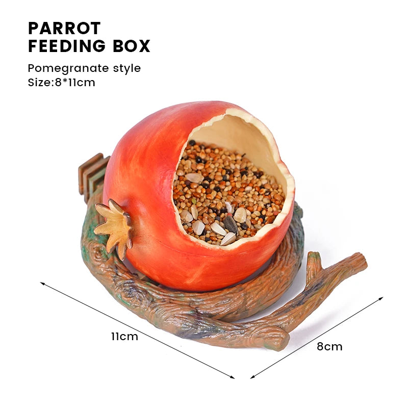 Fruit-Shaped Bird Feeding Bowl – Parrot Water and Food Container, Small Animal Drinking Cup, Cage Accessories