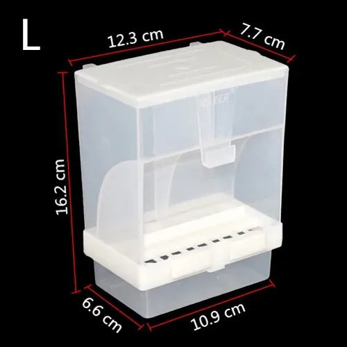 Automatic Bird Feeder – Splash-Proof, Removable Container for Parrot Cages | Ideal for Starlings, Budgies, and Peony Parrots